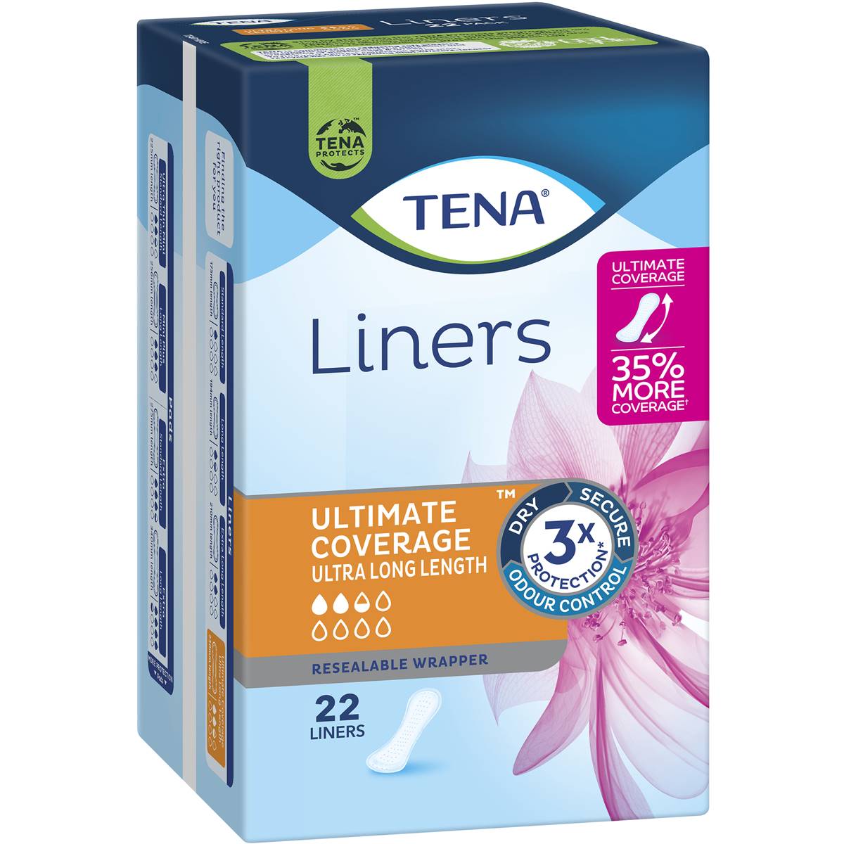 Tena Liners Ultra Long 22 Pack