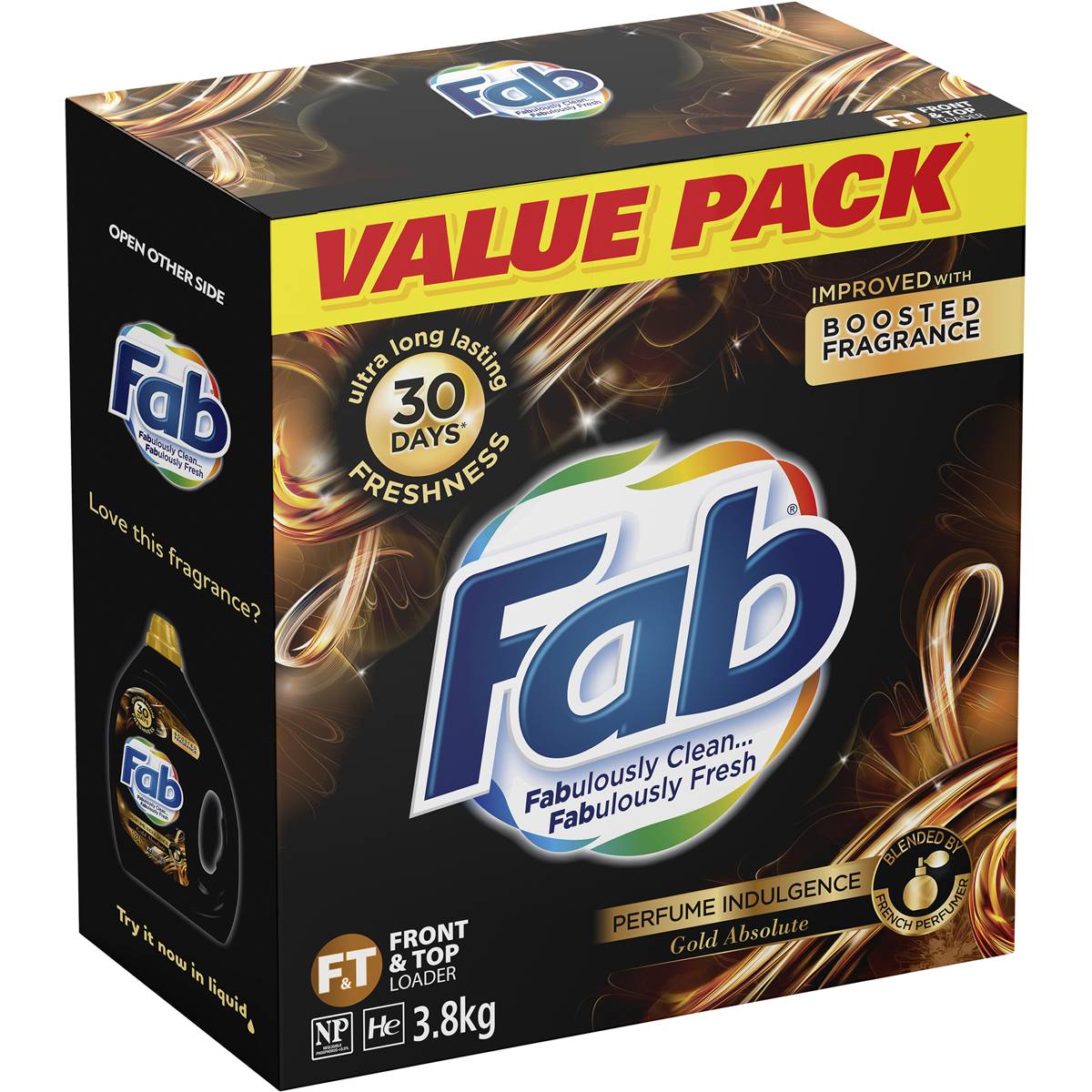 Fab Perfume Indulgence Gold Laundry Detergent Powder 3.8kg