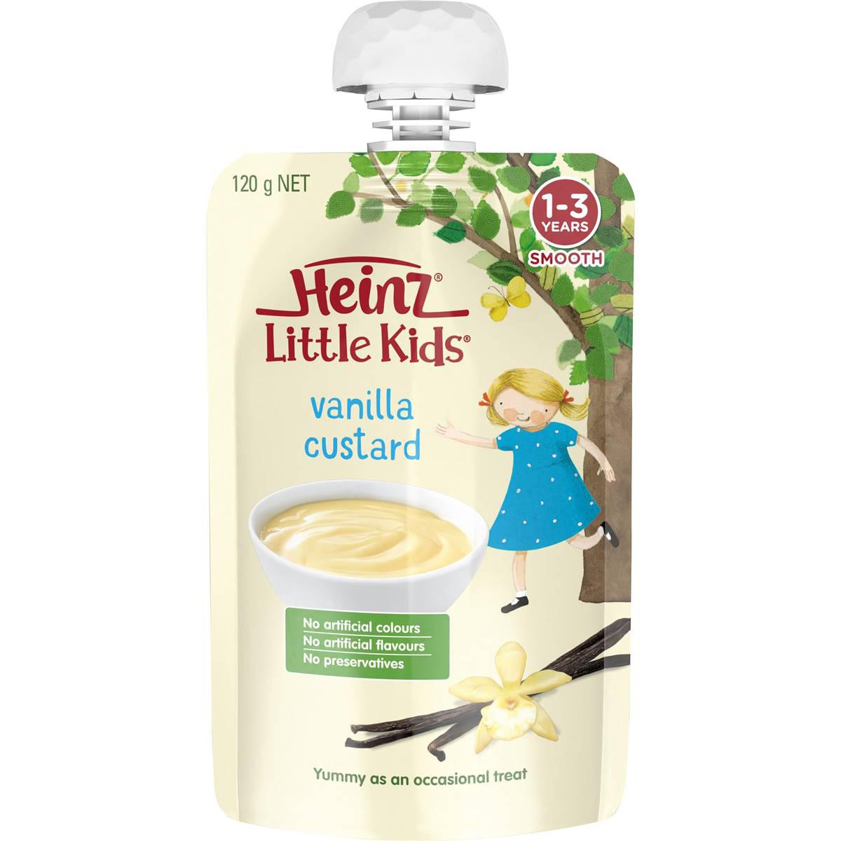 Heinz Little Kids Vanilla Custard Toddler Food Pouch 1-3 Years 120g