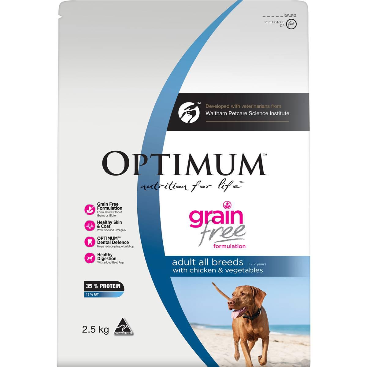Optimum Grain Free With Chicken & Vegetables Dry Dog Food 2.5kg
