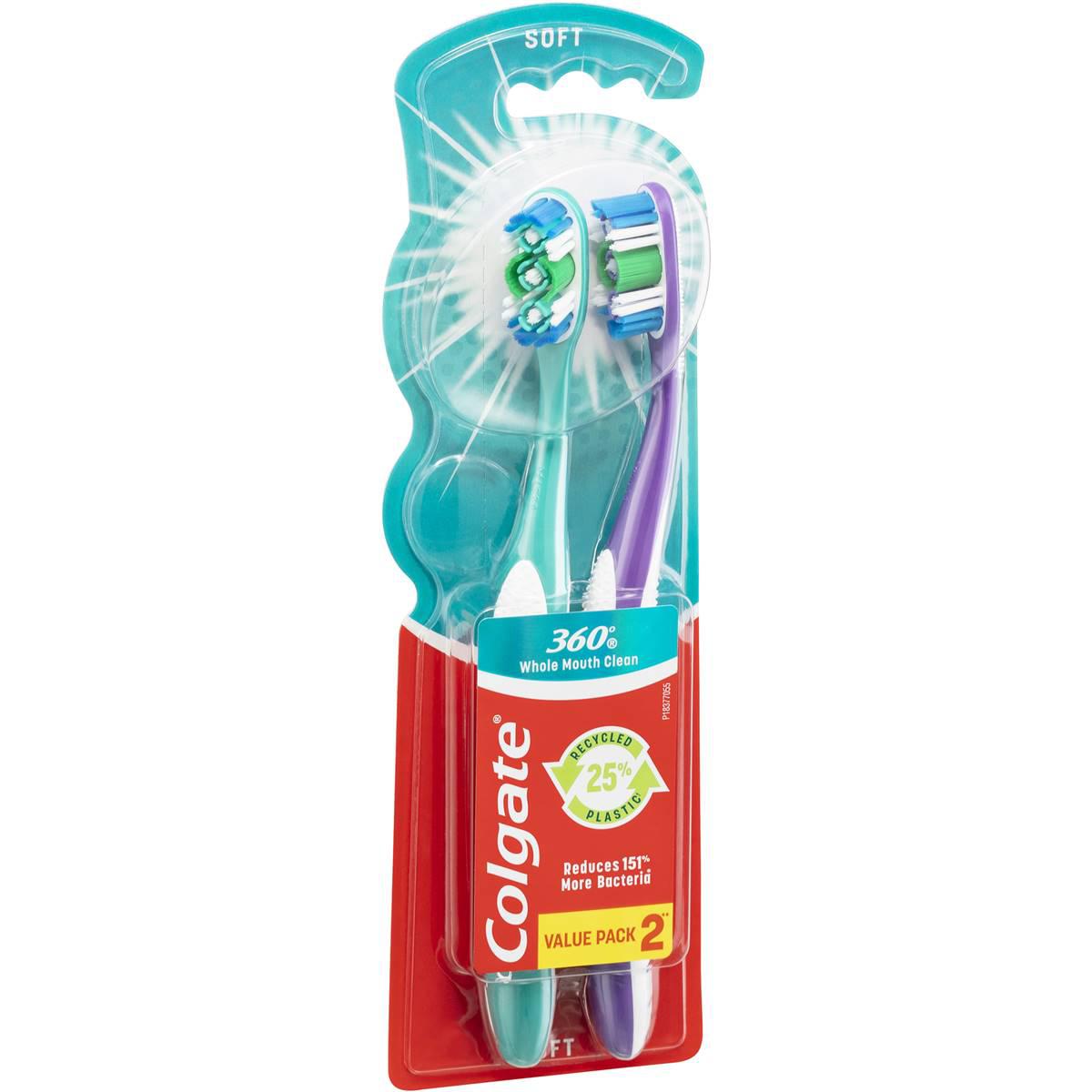 Colgate Toothbrush 360 Soft 2 Pack