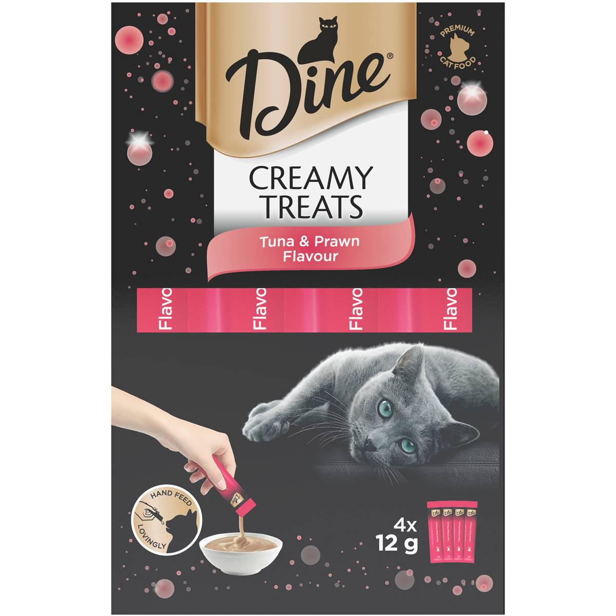 Dine Creamy Treats Prawn & Tuna 4x12g