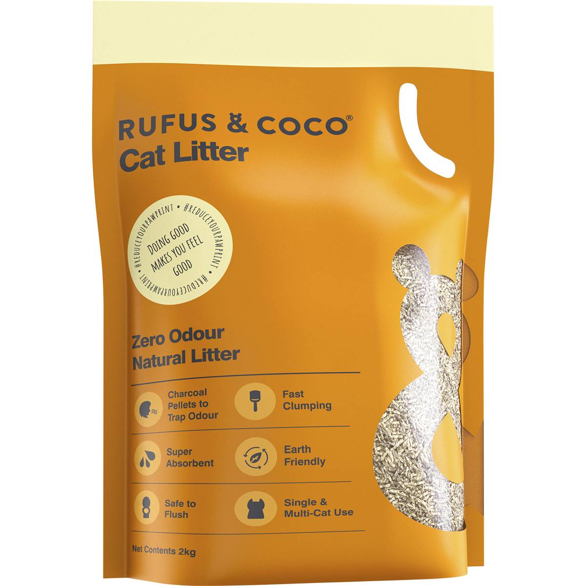 Rufus & Coco Zero Odour Natural Cat Litter 2kg