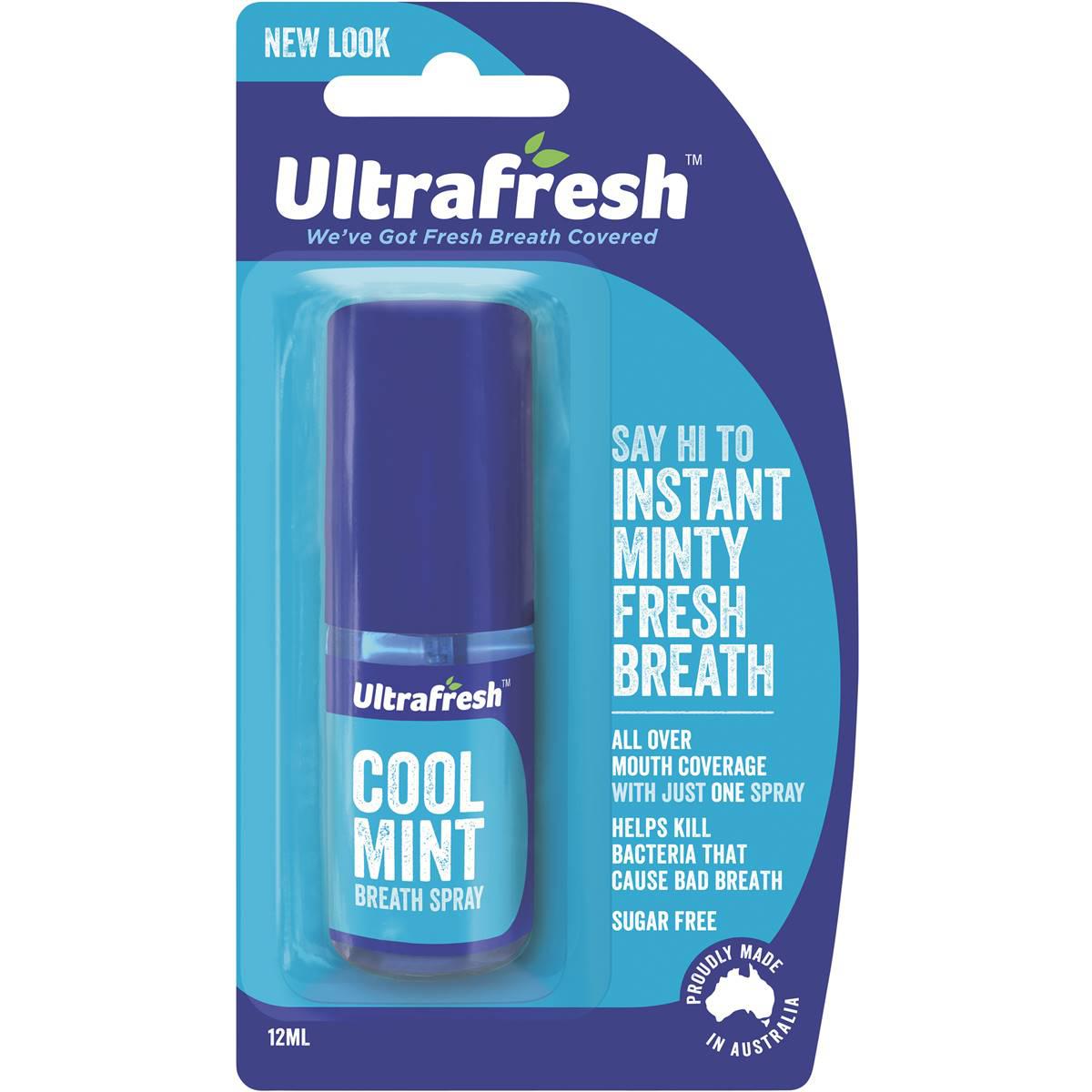 Ultrafresh Breath Fresheners Cool Mint Spray 12ml