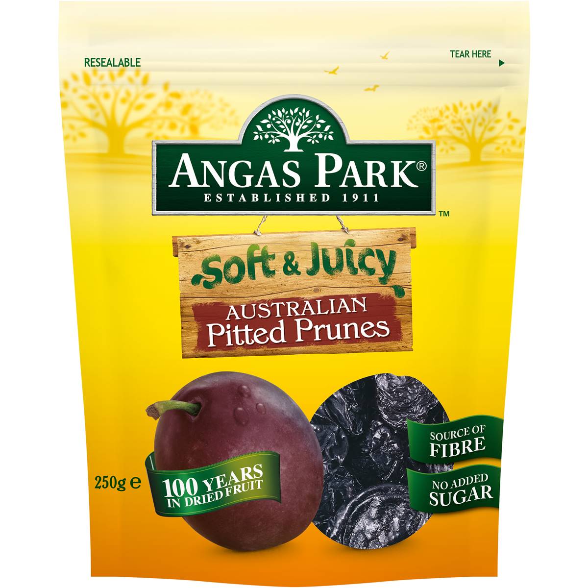 Angas Park Soft & Juicy Pitted Prunes 250g