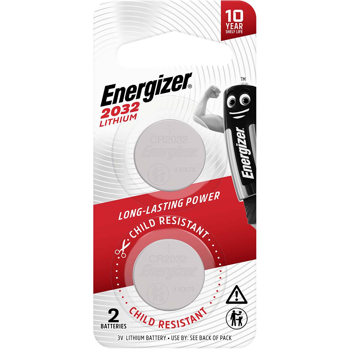 Energizer 2032 Lithium Batteries 2 Pack
