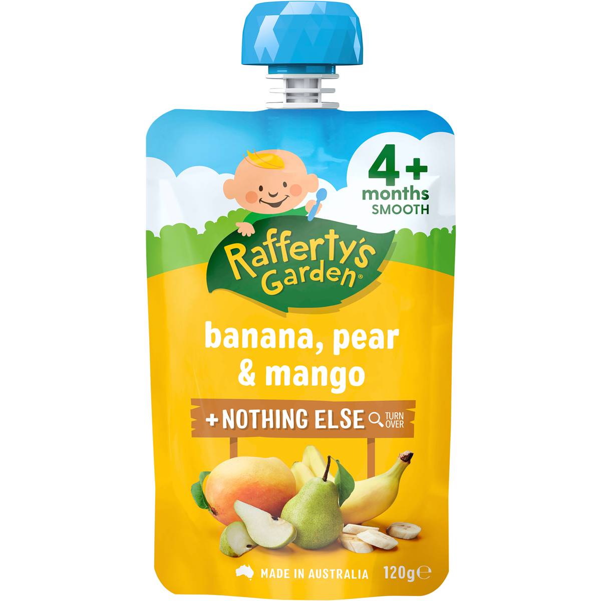 Rafferty's Garden Banana Pear & Mango Baby Food Puree Pouch 4+ Months 120g