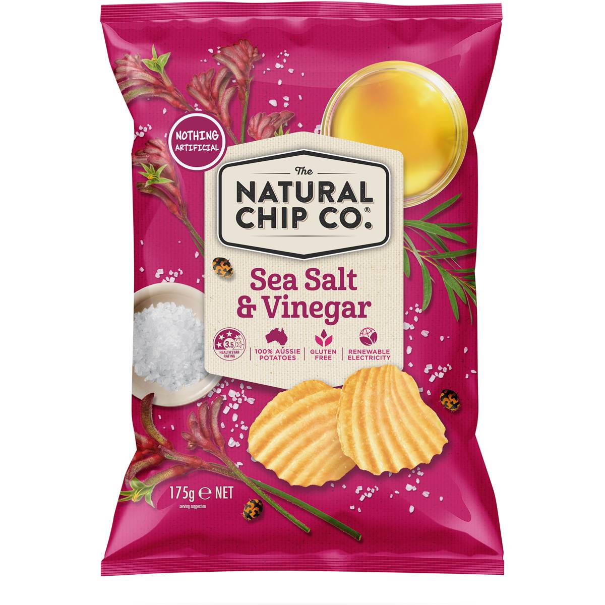 The Natural Chip Co. Sea Salt & Vinegar 175g