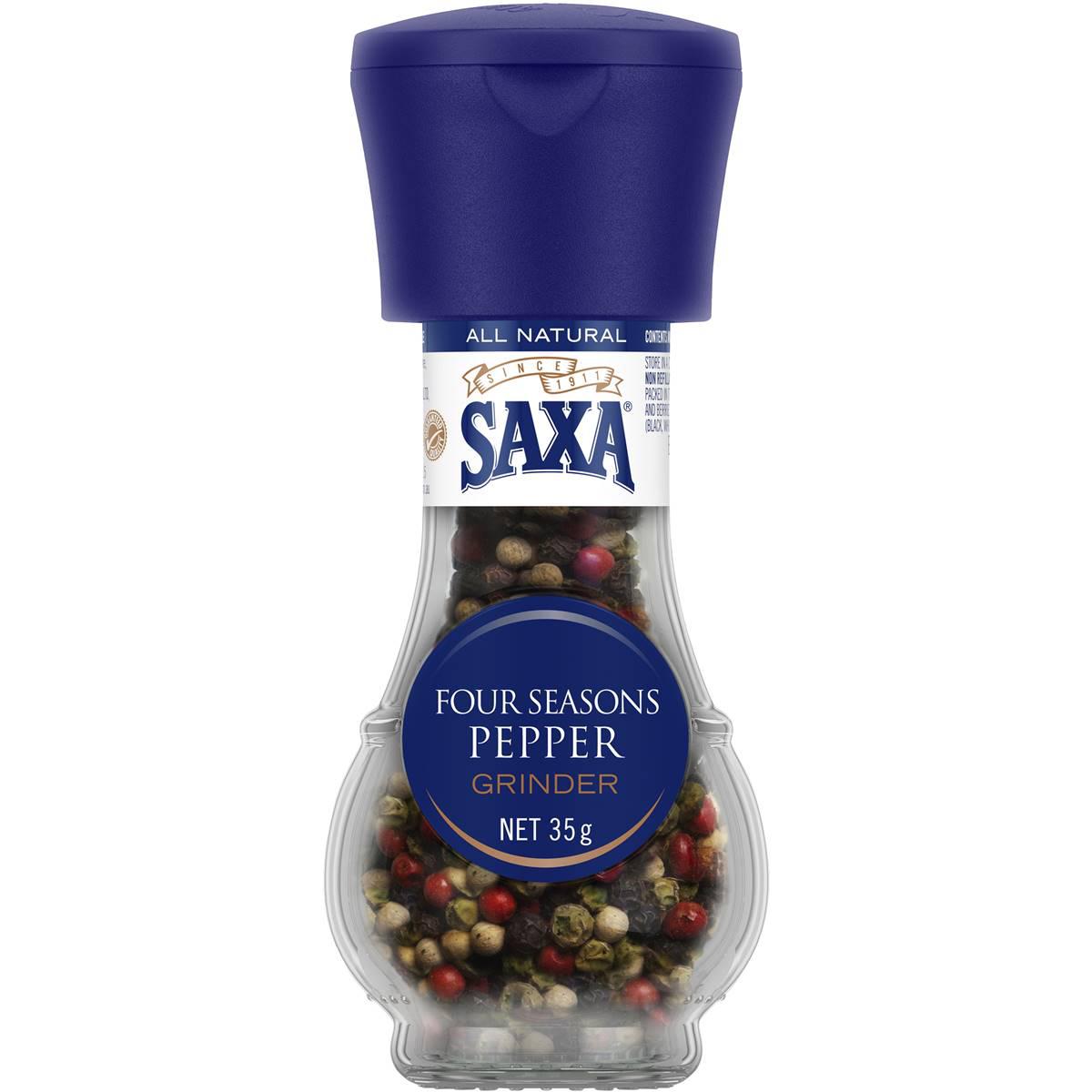 Saxa Four Seasons Pepper Grinder 35g
