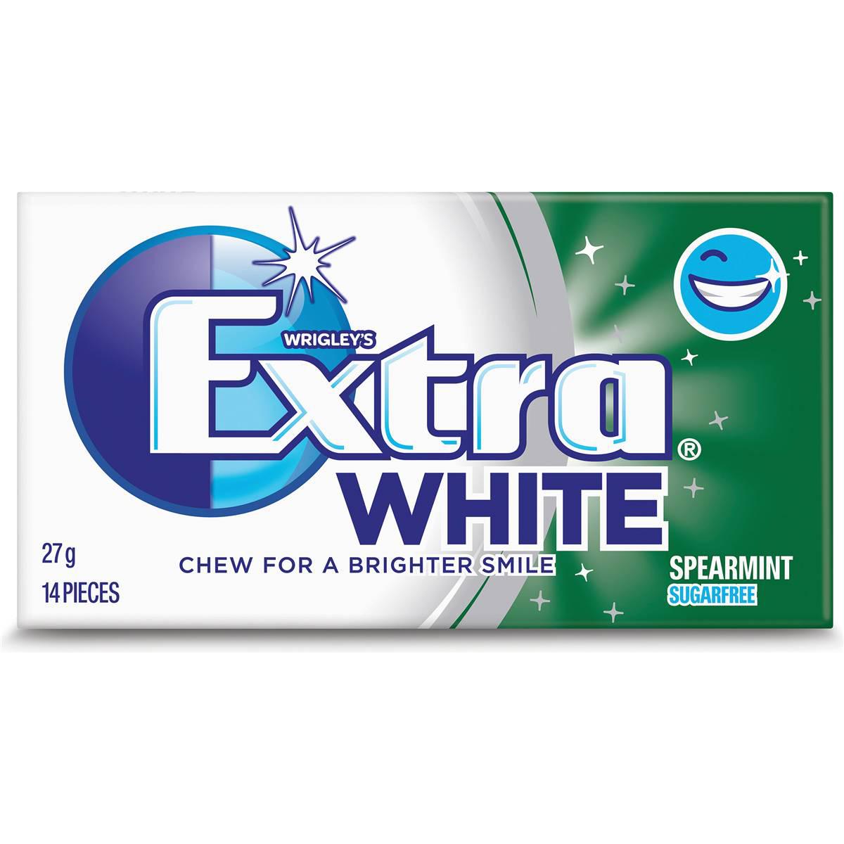 Extra White Spearmint Sugar Free Chewing Gum 14pc 27g