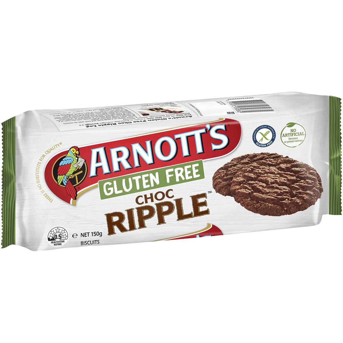 Arnott's Gluten Free Choc Ripple Plain Biscuits 150g