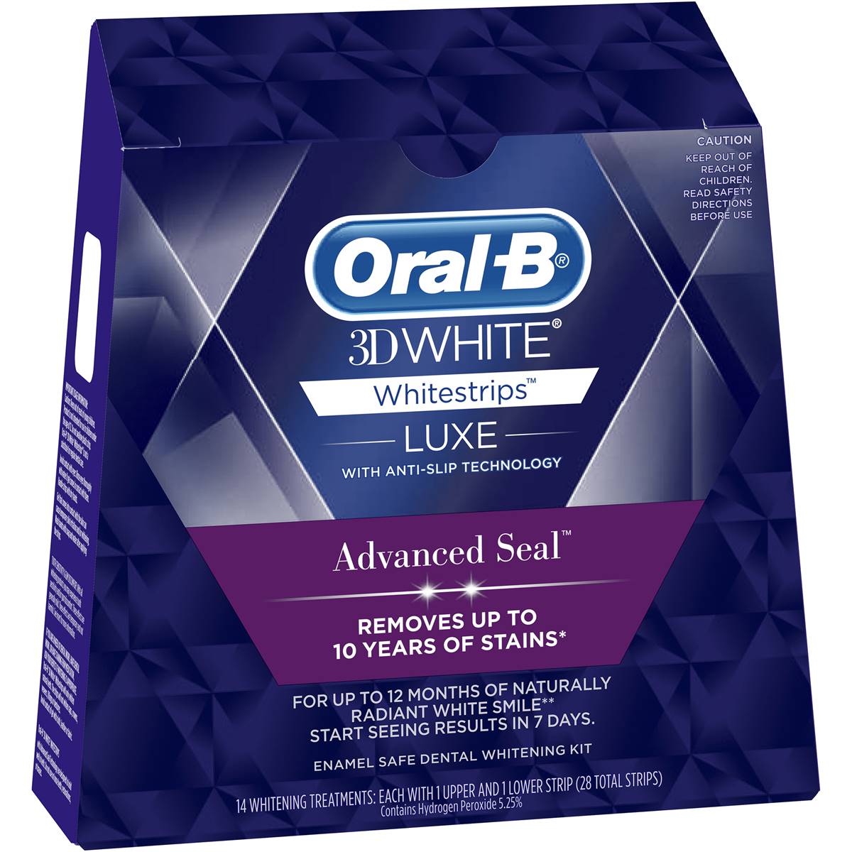 Oral B 3d White Luxe Advance Seal Teeth Whitening Whitestrips 14 Pack