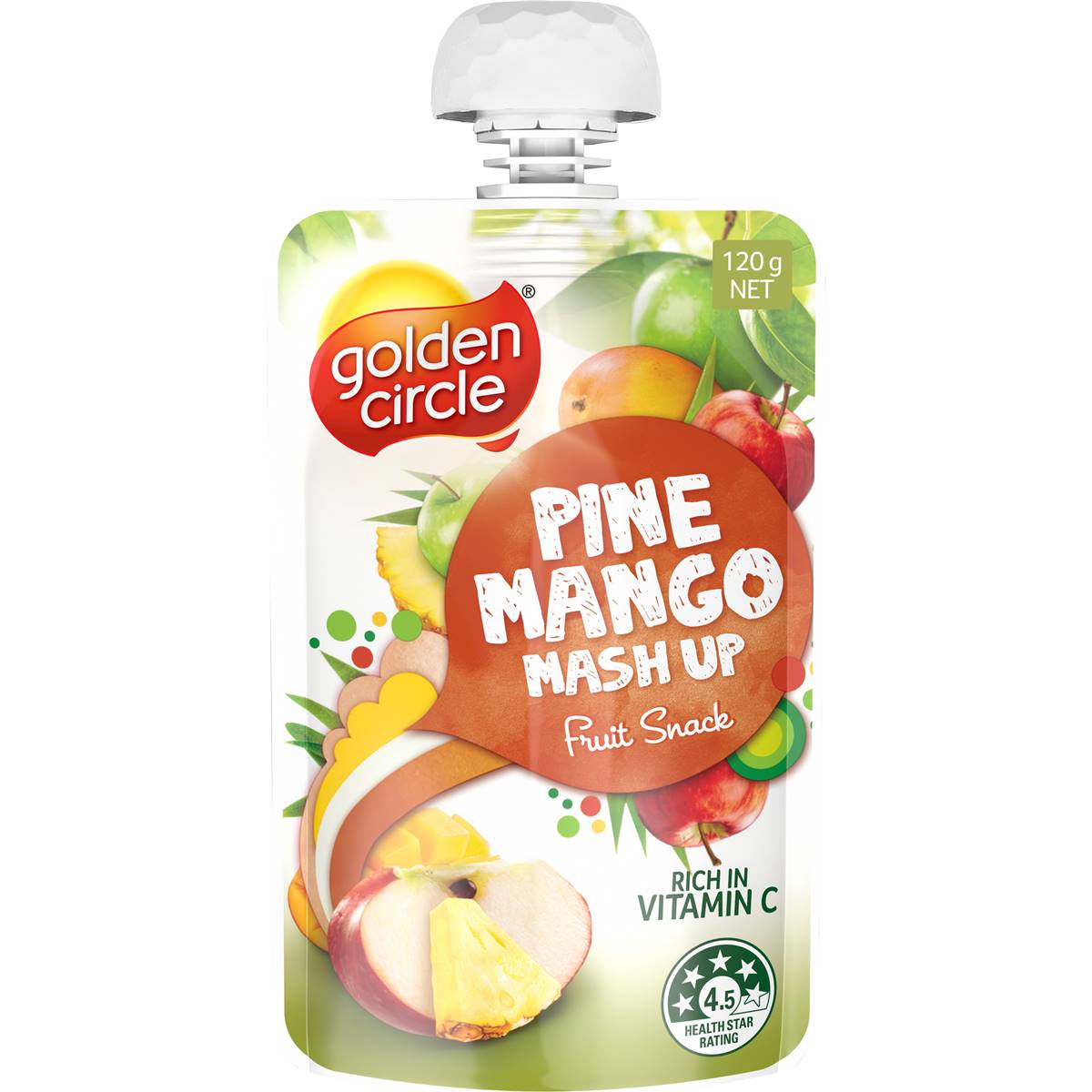 Golden Circle Blended Fruit Puree Mango & Pineapple Lunch Box Pouch 120g