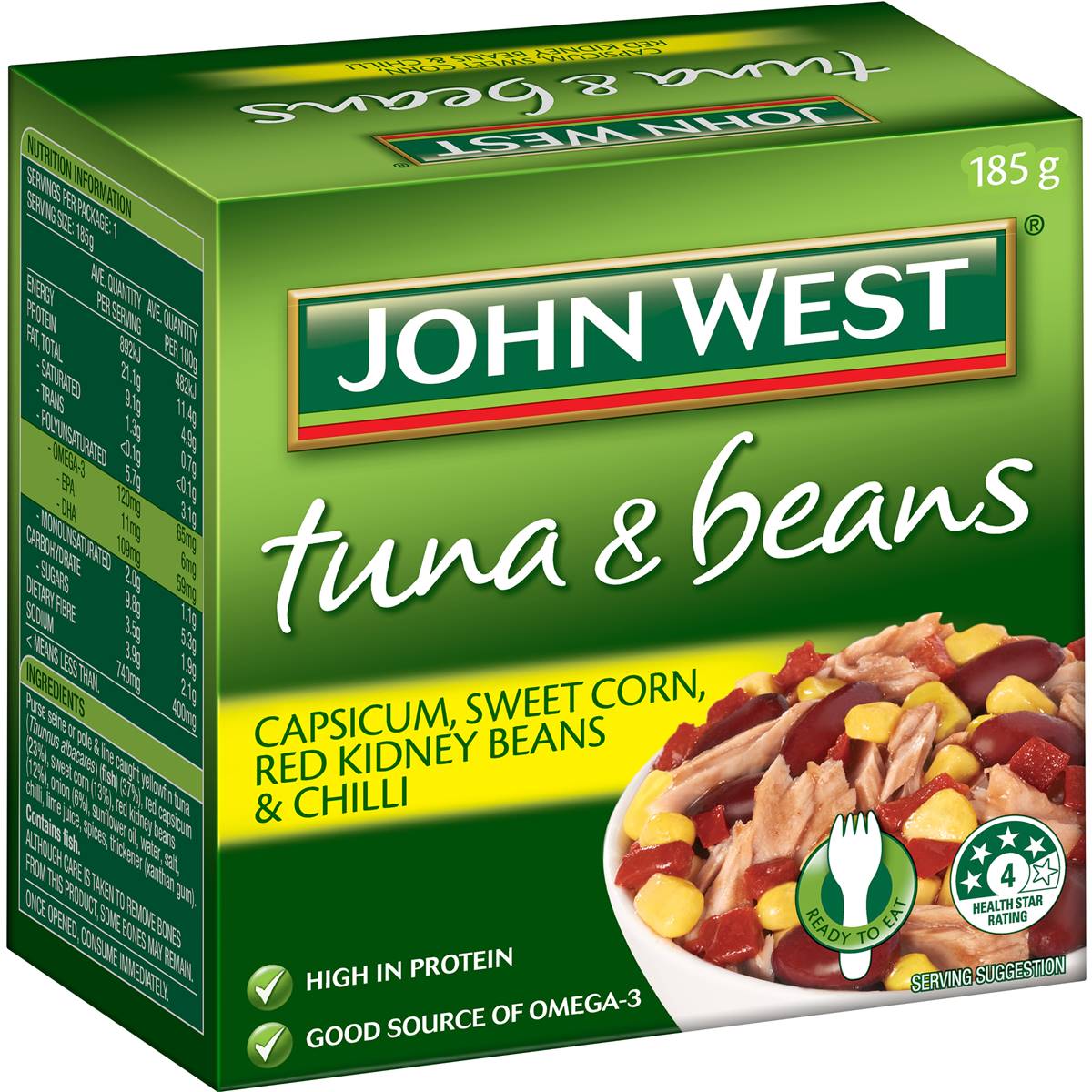 John West Tuna Beans Capsicum Corn & Chilli 185g