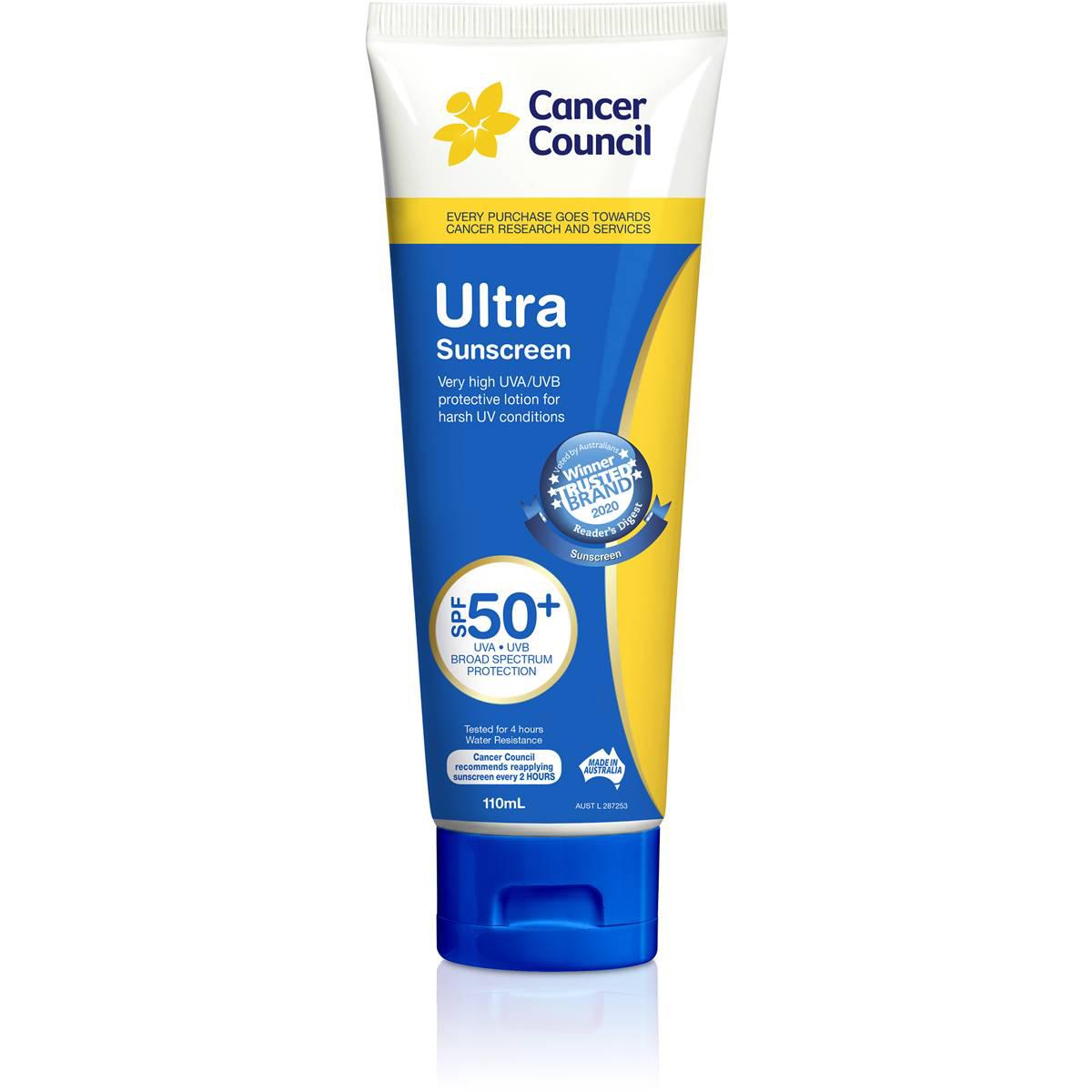 Cancer Council Ultra Spf 50+ Sunscreen 110ml