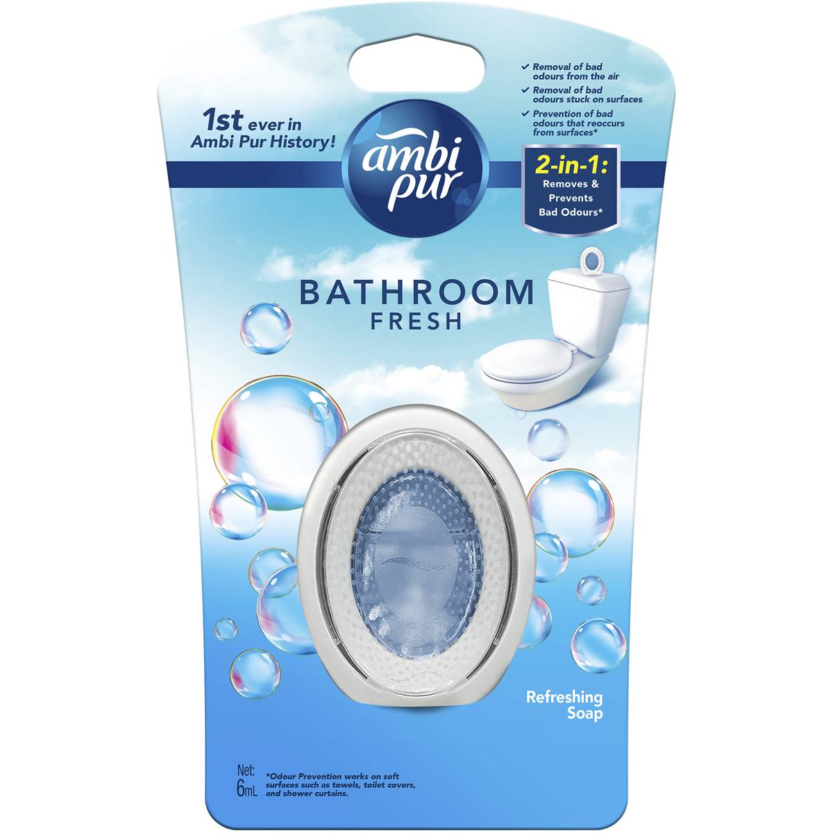 Ambi Pur Bathroom Fresh Air Freshener Refreshing Soap 6ml