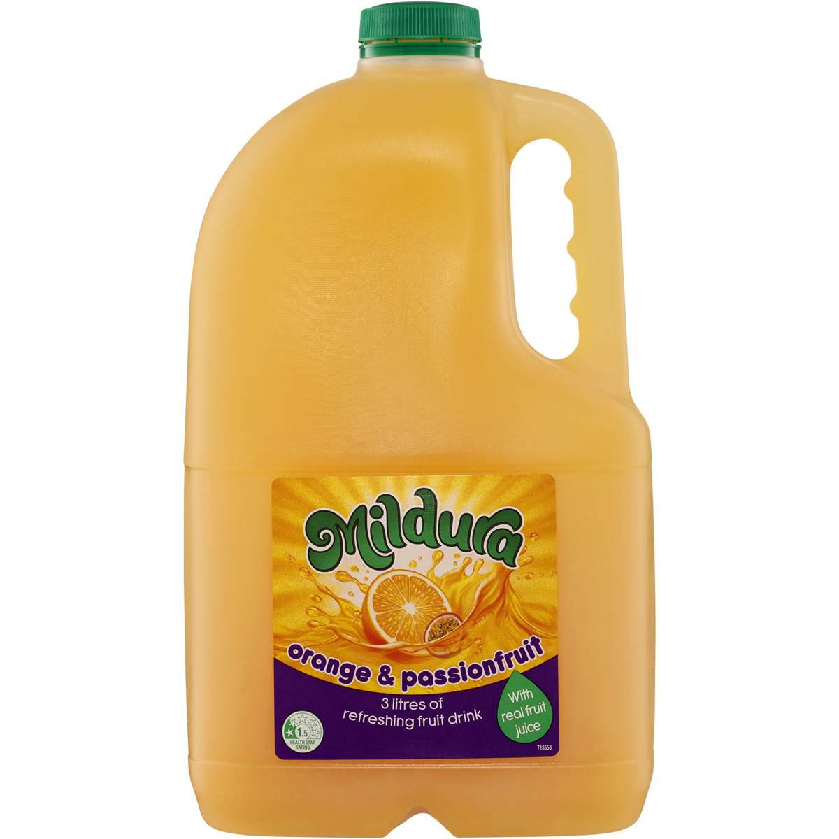 Mildura Orange & Passionfruit Fruit Drink 3l