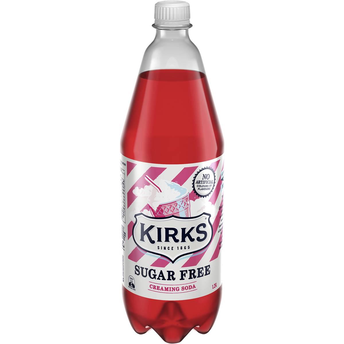 Kirks Sugar Free Creaming Soda Soft Drink Bottle 1.25l