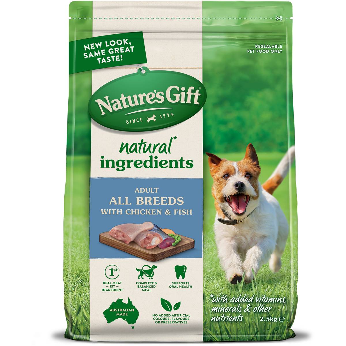 Nature's Gift Adult Dry Dog Food With Chicken & Fish 2.5kg