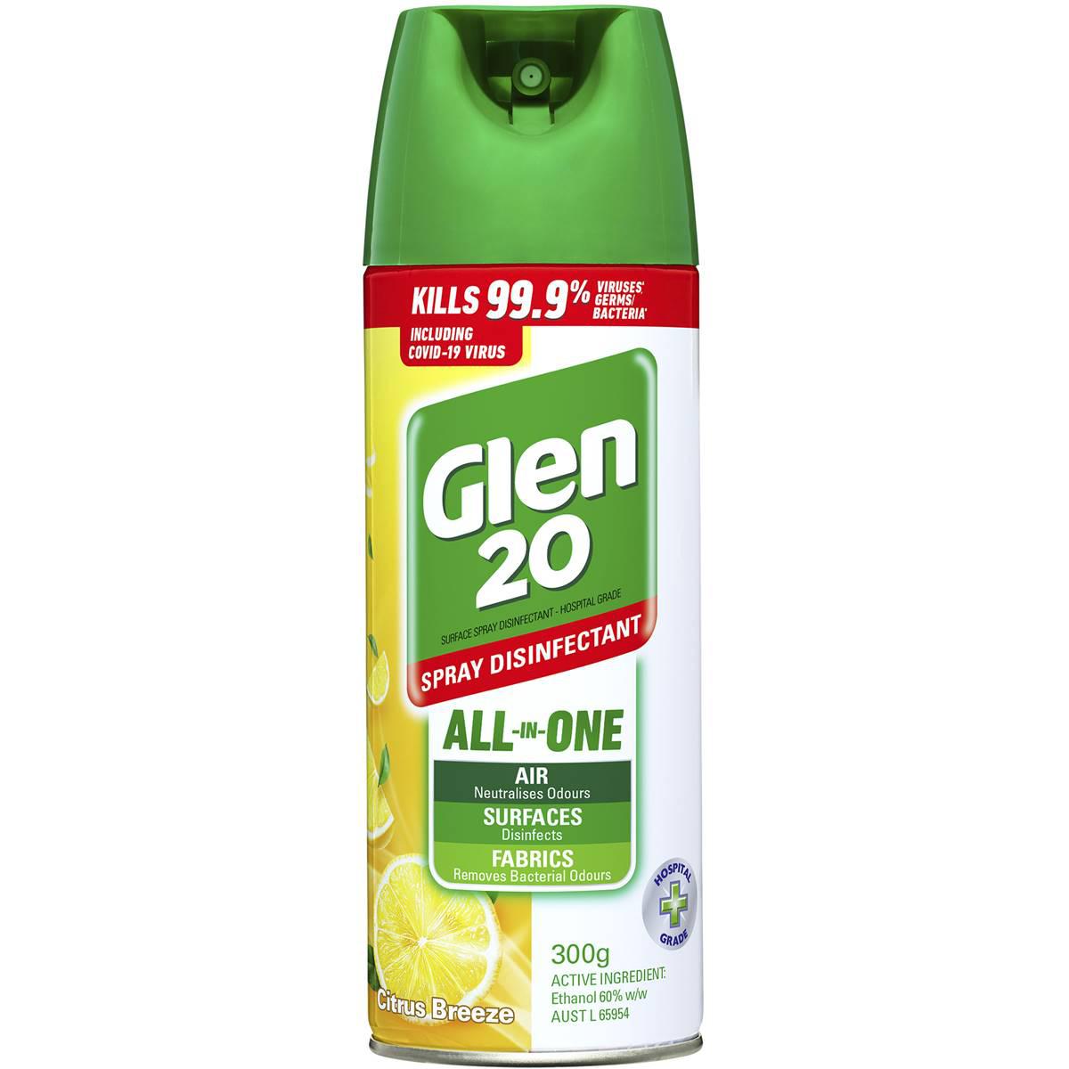 Glen 20 Disinfectant Spray All-in-one Citrus Breeze 300g