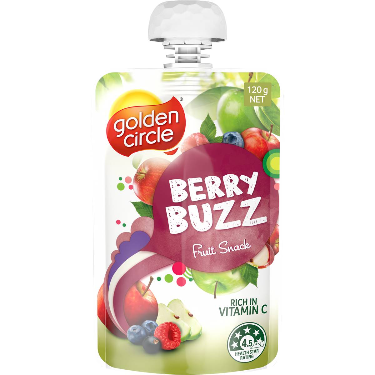 Golden Circle Blended Fruit Puree Berry & Apple Blackcurrant Lunchbox 120g