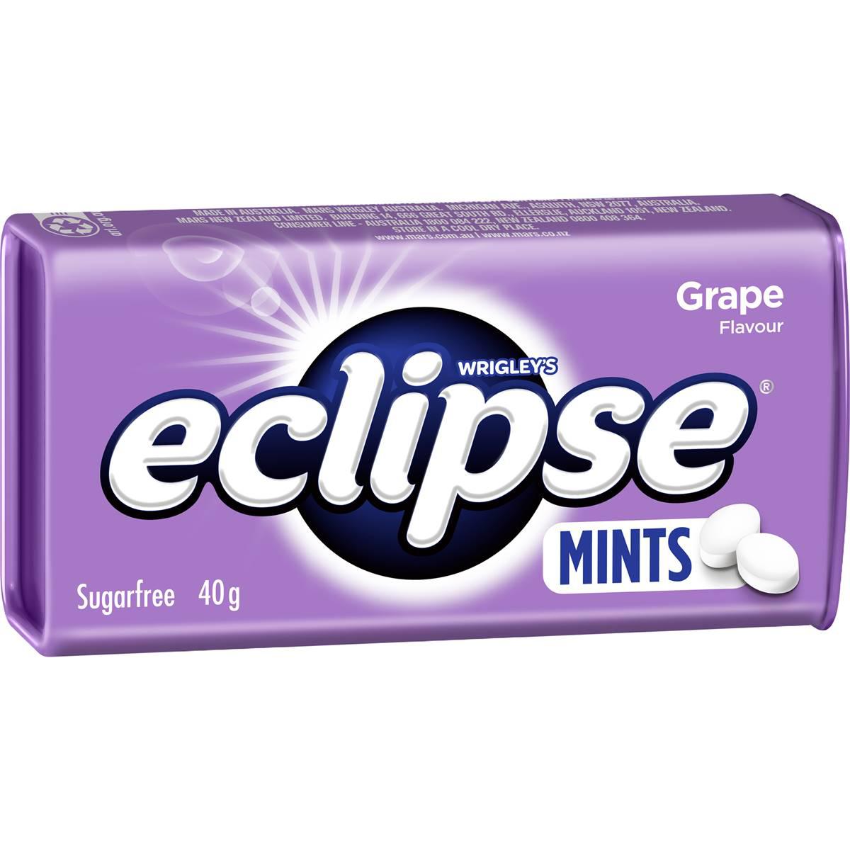Eclipse Grape Sugar Free Mints Tin 40g