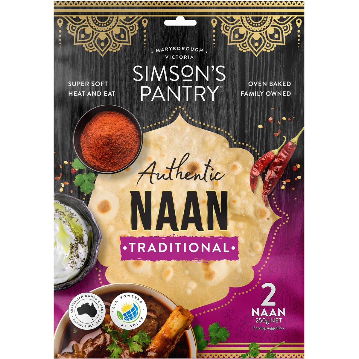 Simson's Pantry Naan Traditional 2x125g