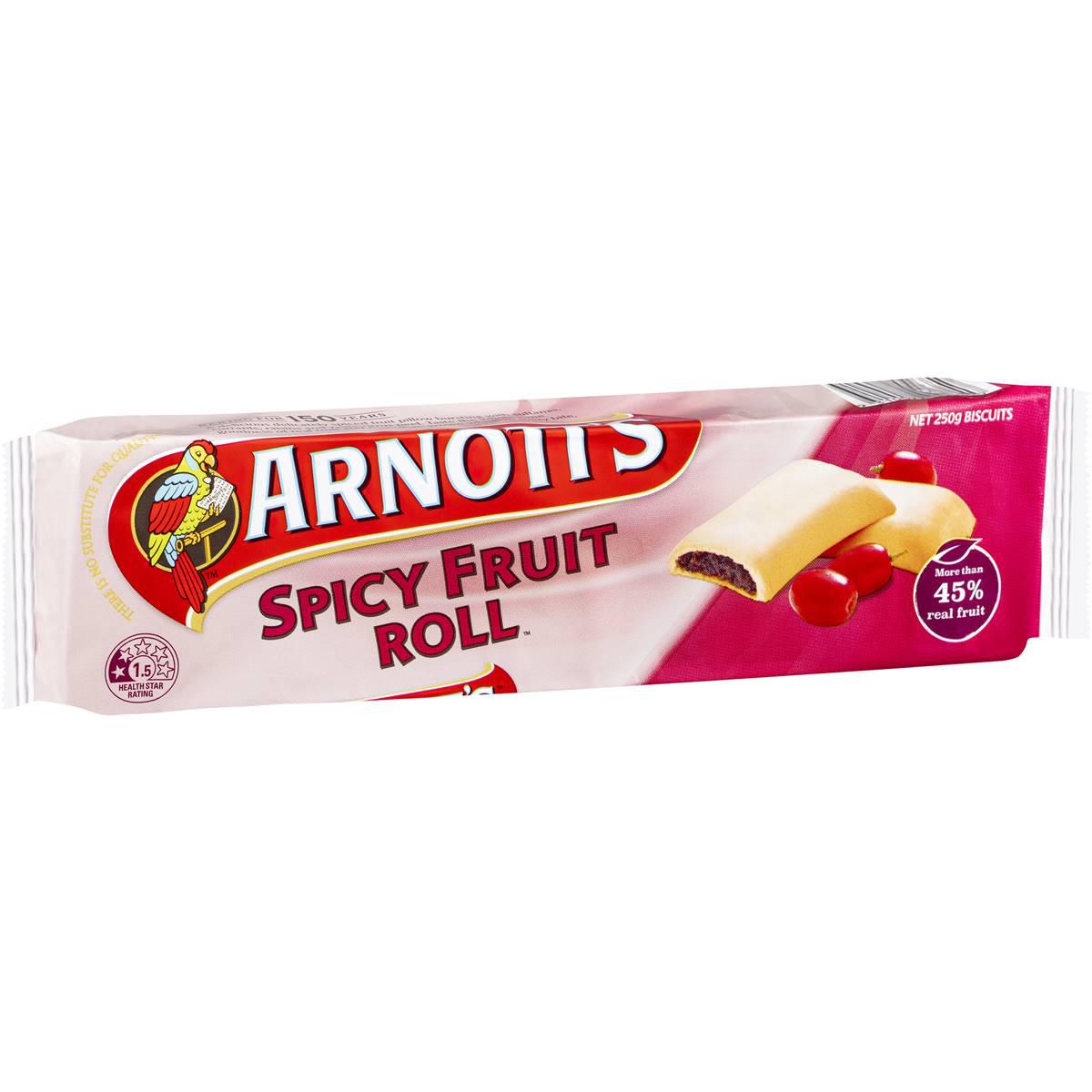 Arnott's Spicy Fruit Roll Biscuits 250g