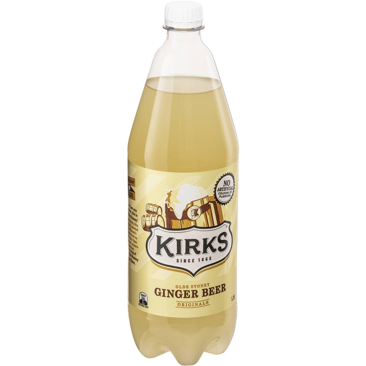 Kirks Ginger Beer Soft Drink Bottle 1.25l