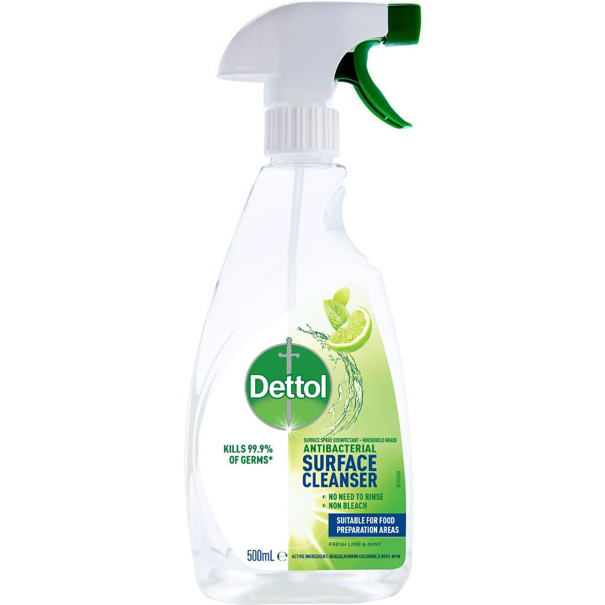 Dettol Multipurpose Disinfectant Trigger Spray Lime And Mint 500ml