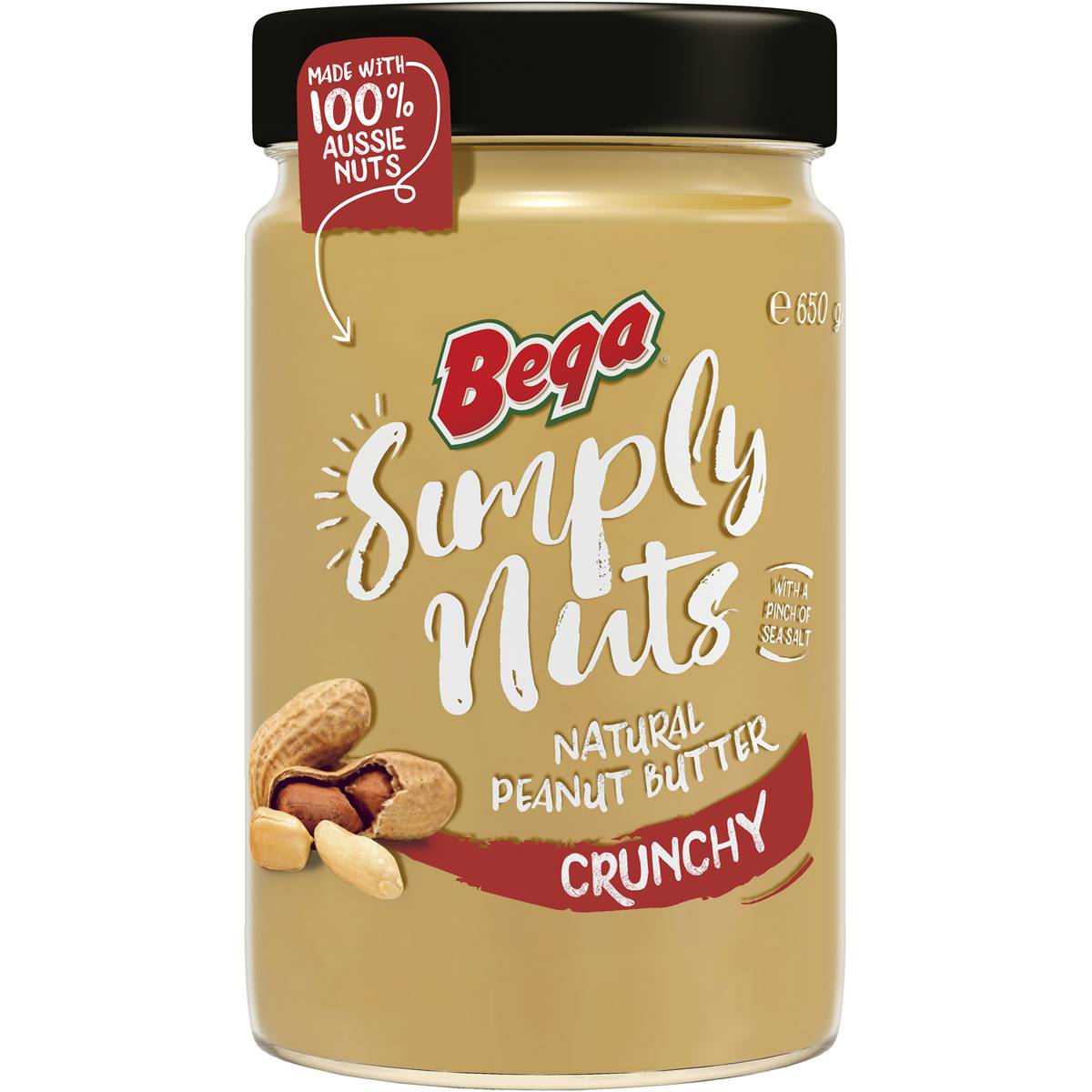 Bega Simply Nuts Crunchy Peanut Butter 650g
