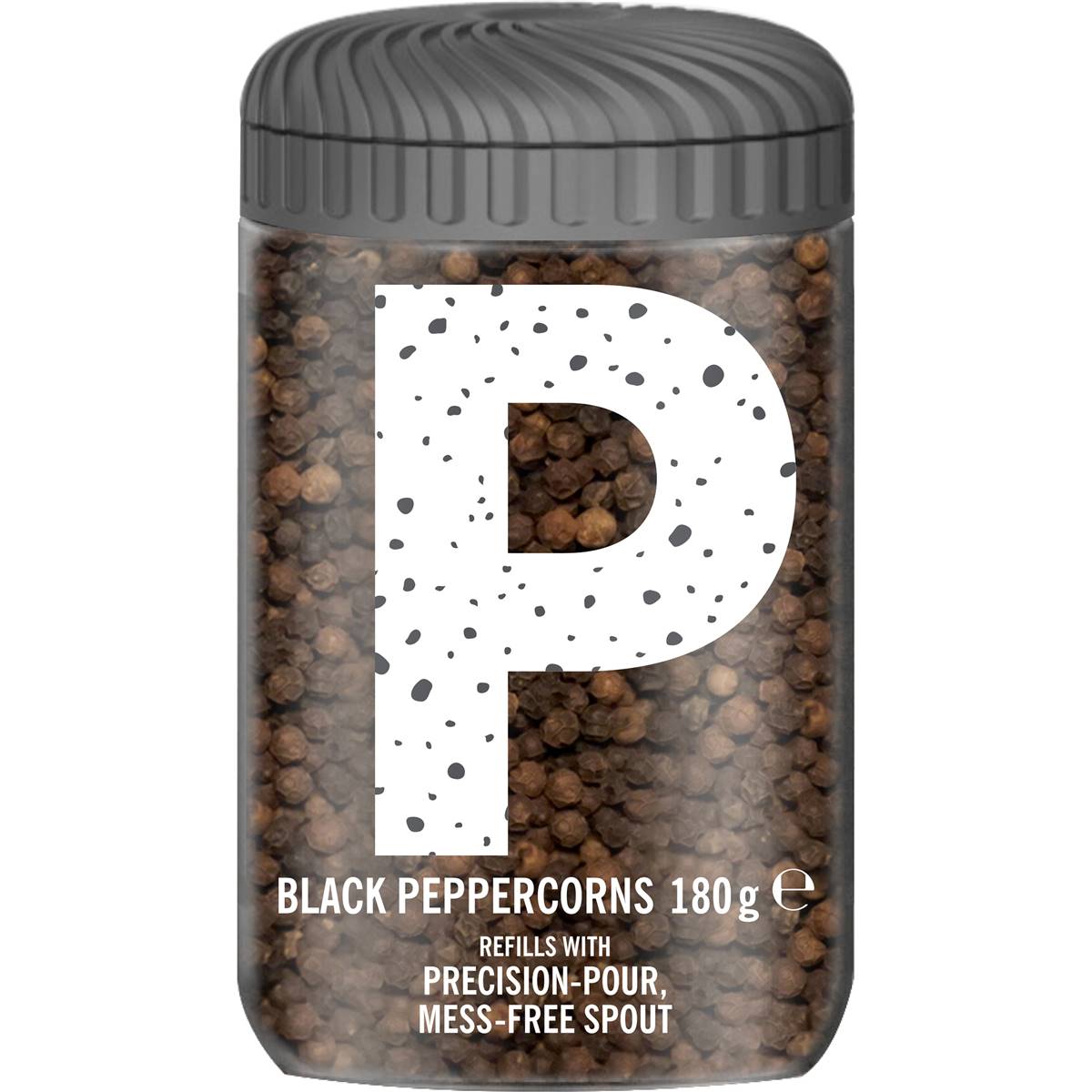 Natural Whole Black Peppercorns Grinder Refill 180g