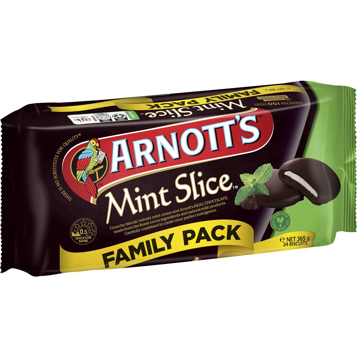 Arnott's Mint Slice Chocolate Biscuits 365g