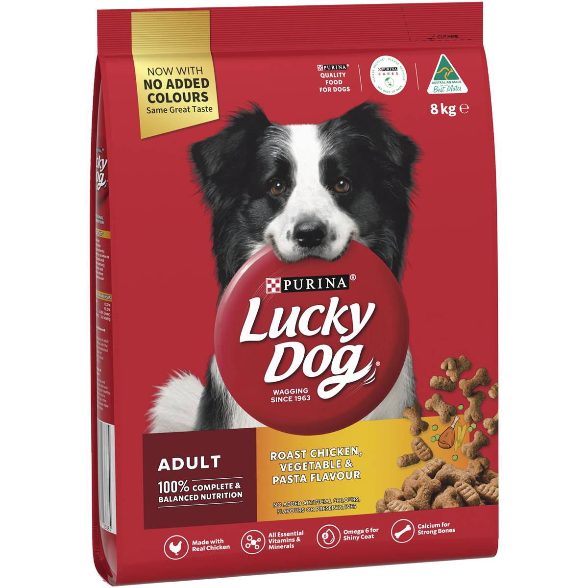 Lucky Dog Adult Roast Chicken Vege & Pasta Dry Dog Food 8kg