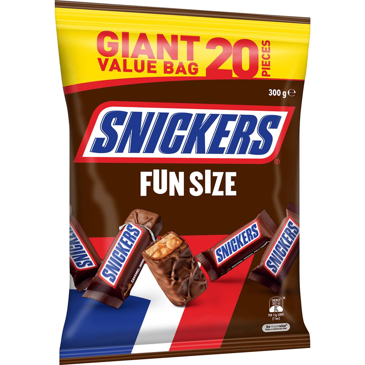 Snickers Milk Chocolate Party Share Bag 20 Pieces 20x15g