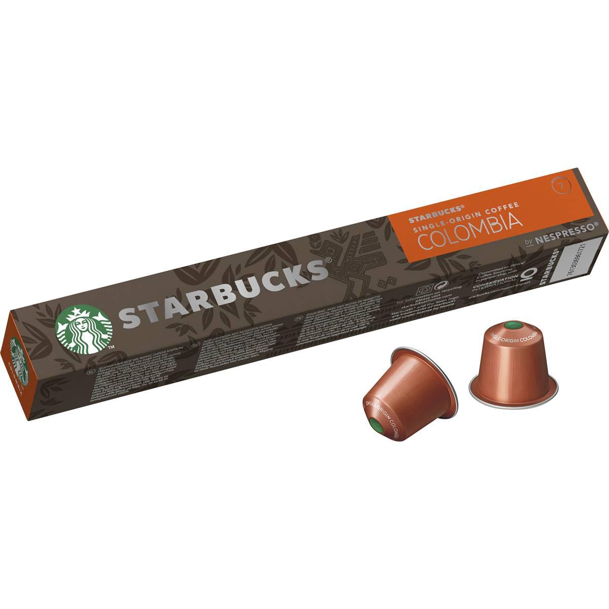 Starbucks By Nespresso Single Origin Colombia Coffee Pods Capsules 10 Pack