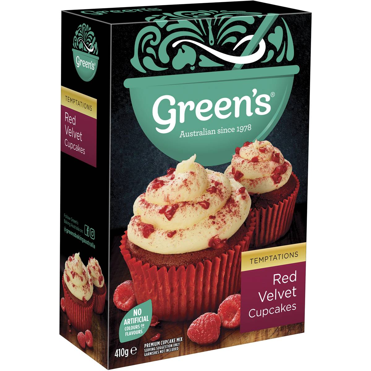 Green's Red Velvet Cupcake Mix 410g