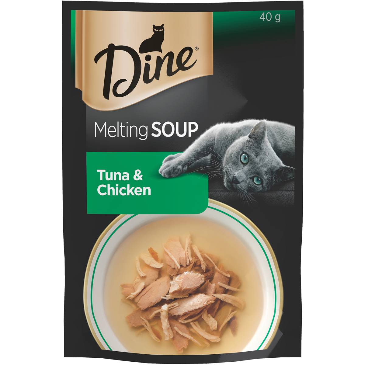 Dine Melting Soup Tuna & Chicken Wet Cat Food Treat 40g