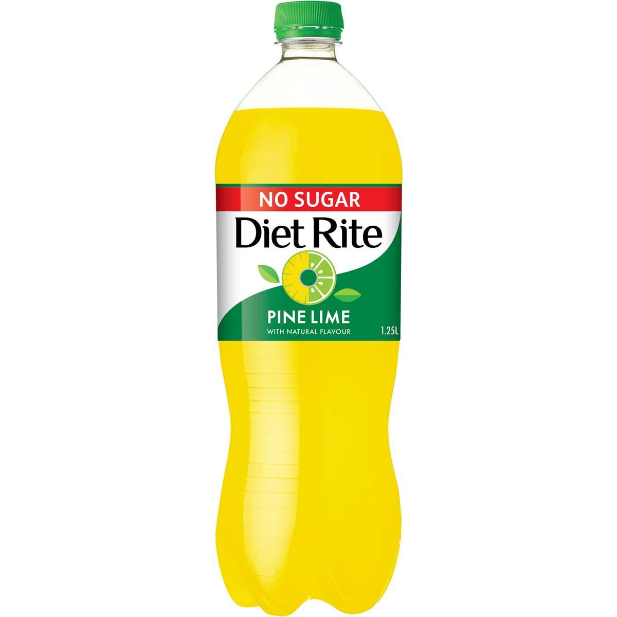 Diet Rite Pine Lime No Sugar 1.25l