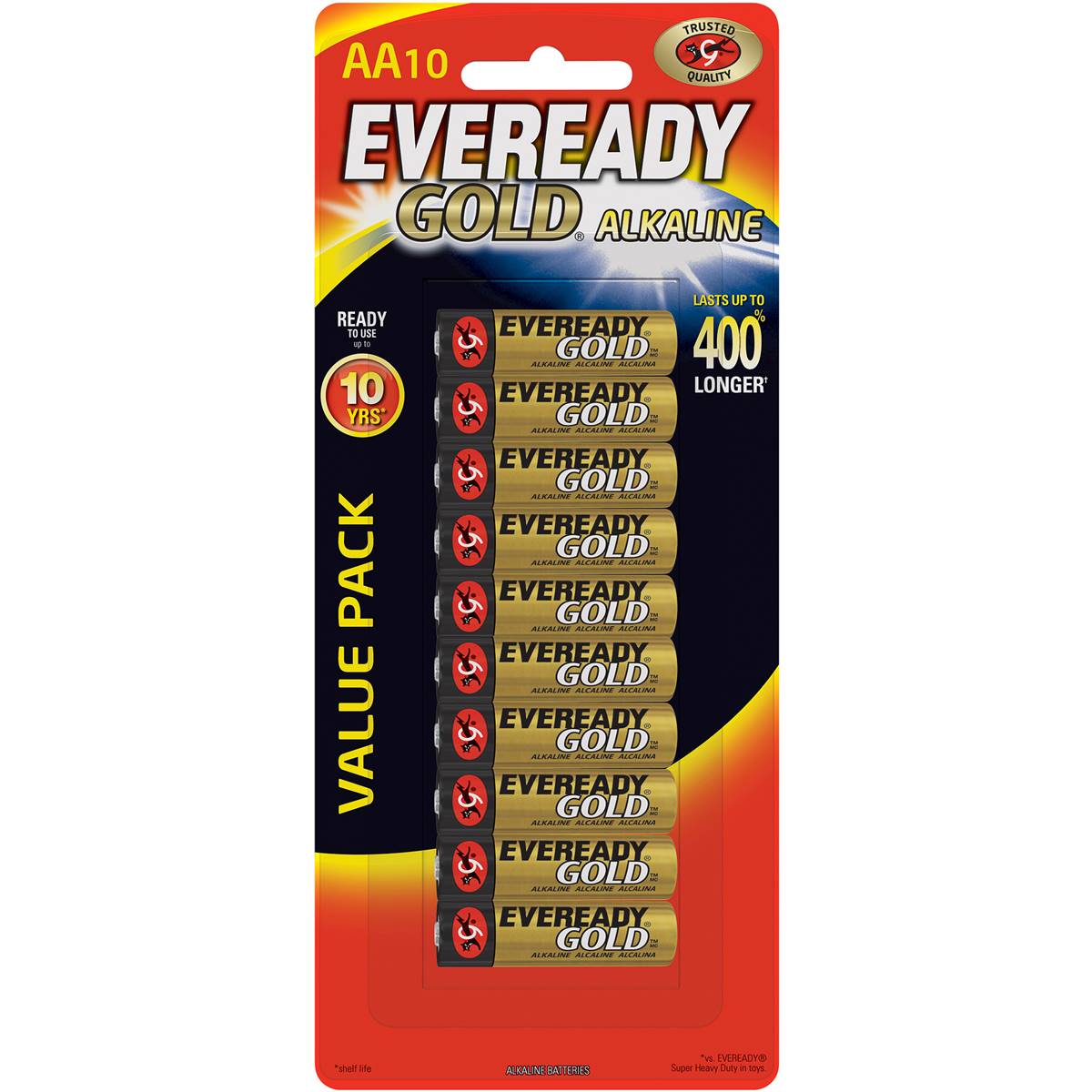 Eveready Gold AA Batteries 10 Pack