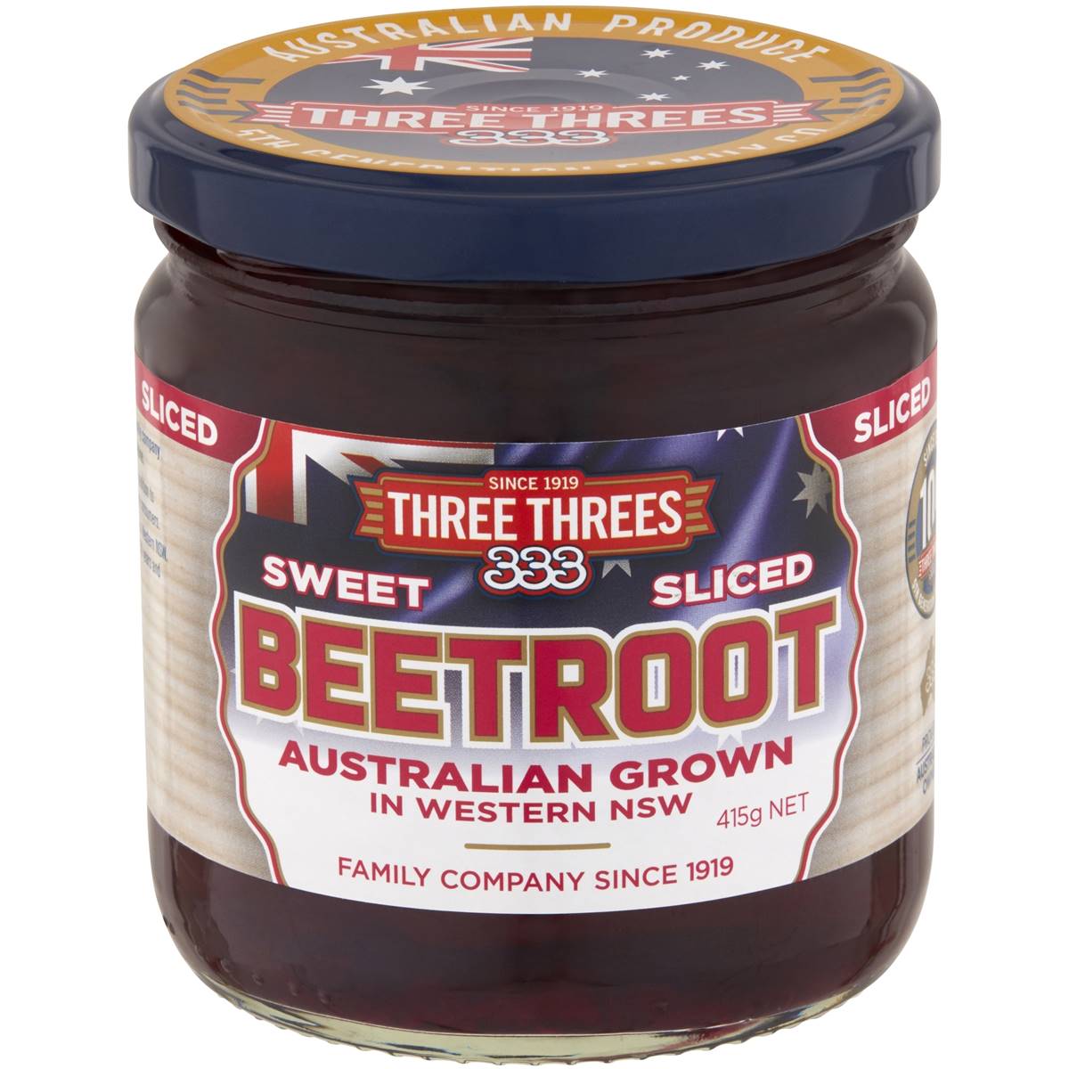 Three Threes ﻿Sweet Sliced Beetroot 415g