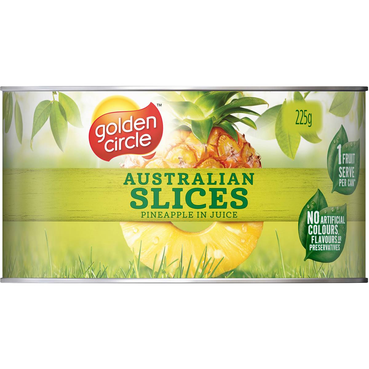 Golden Circle Australian Canned Fruit Tinned Pineapple Slices In Juice 225g