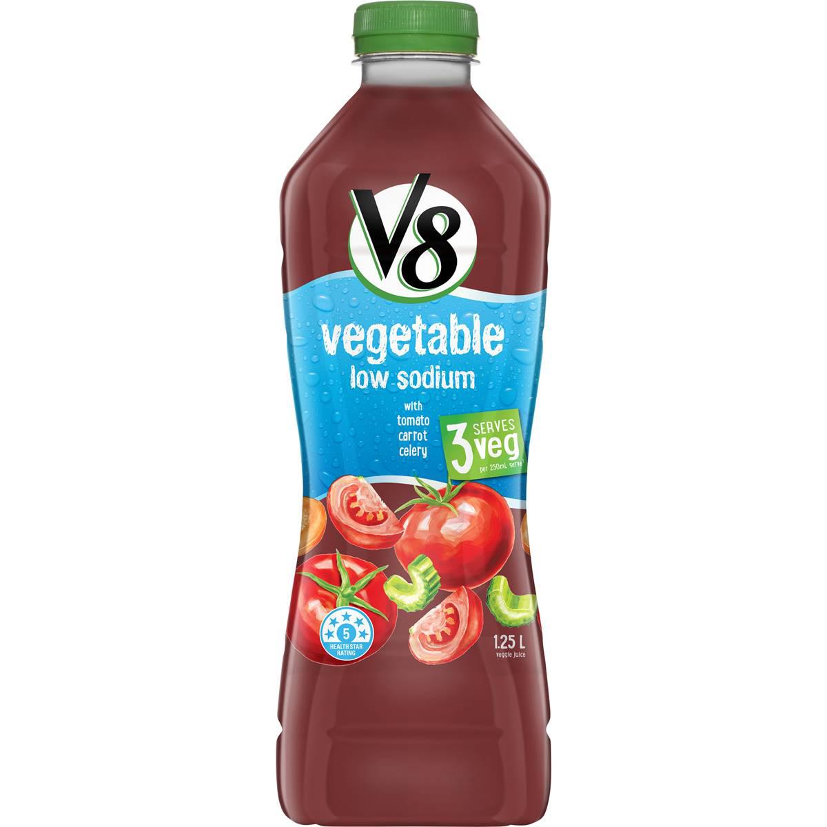 V8 Vegetable Juice Low Sodium 1.25l