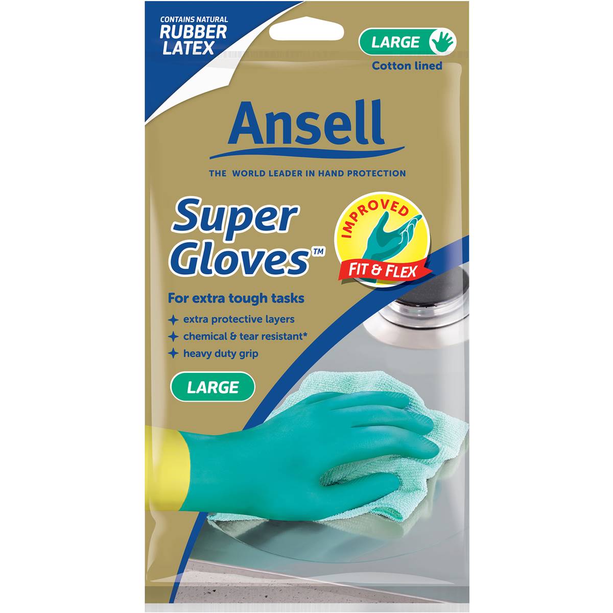 Vileda Ansell Super Protector Gloves Large Pair 1 Pack