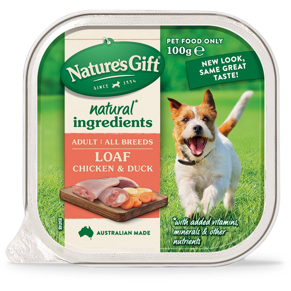 Nature's Gift Adult Wet Dog Food Loaf Chicken & Duck 100g