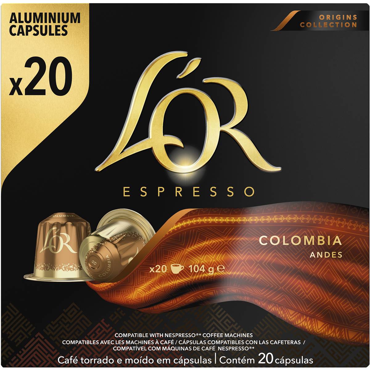 L'or Espresso Colombia Intensity 8 Coffee Capsules 20 Pack