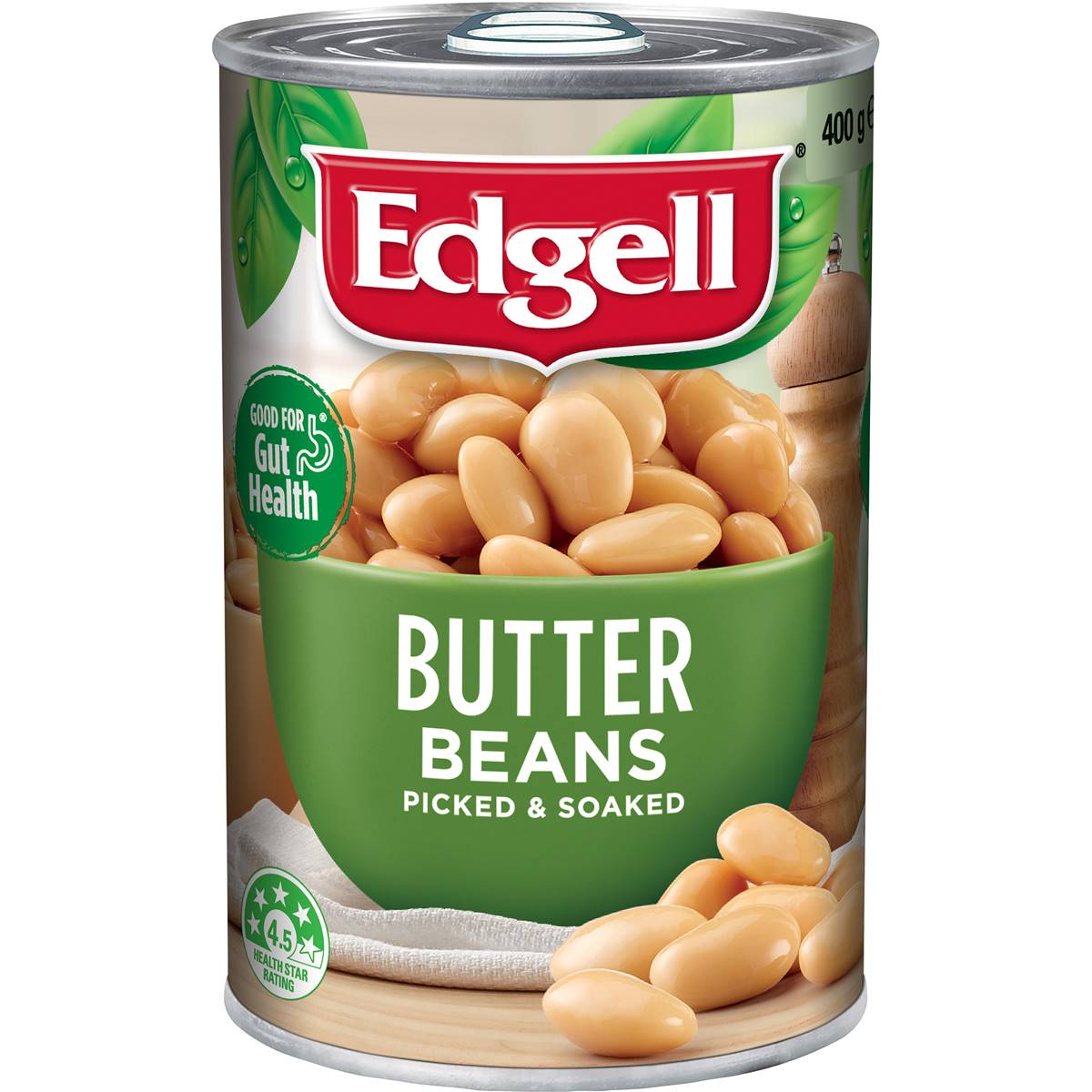 Edgell Canned Butter Beans Picked And Soaked Legumes 400g