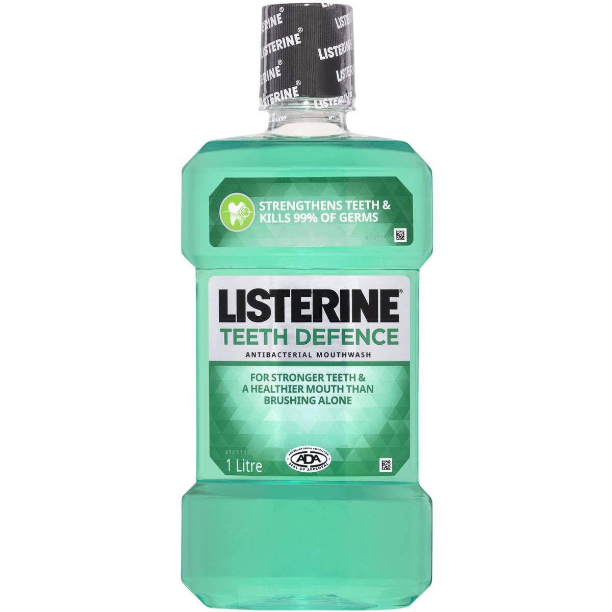 Listerine Teeth Defence Antibacterial Mouthwash 1l
