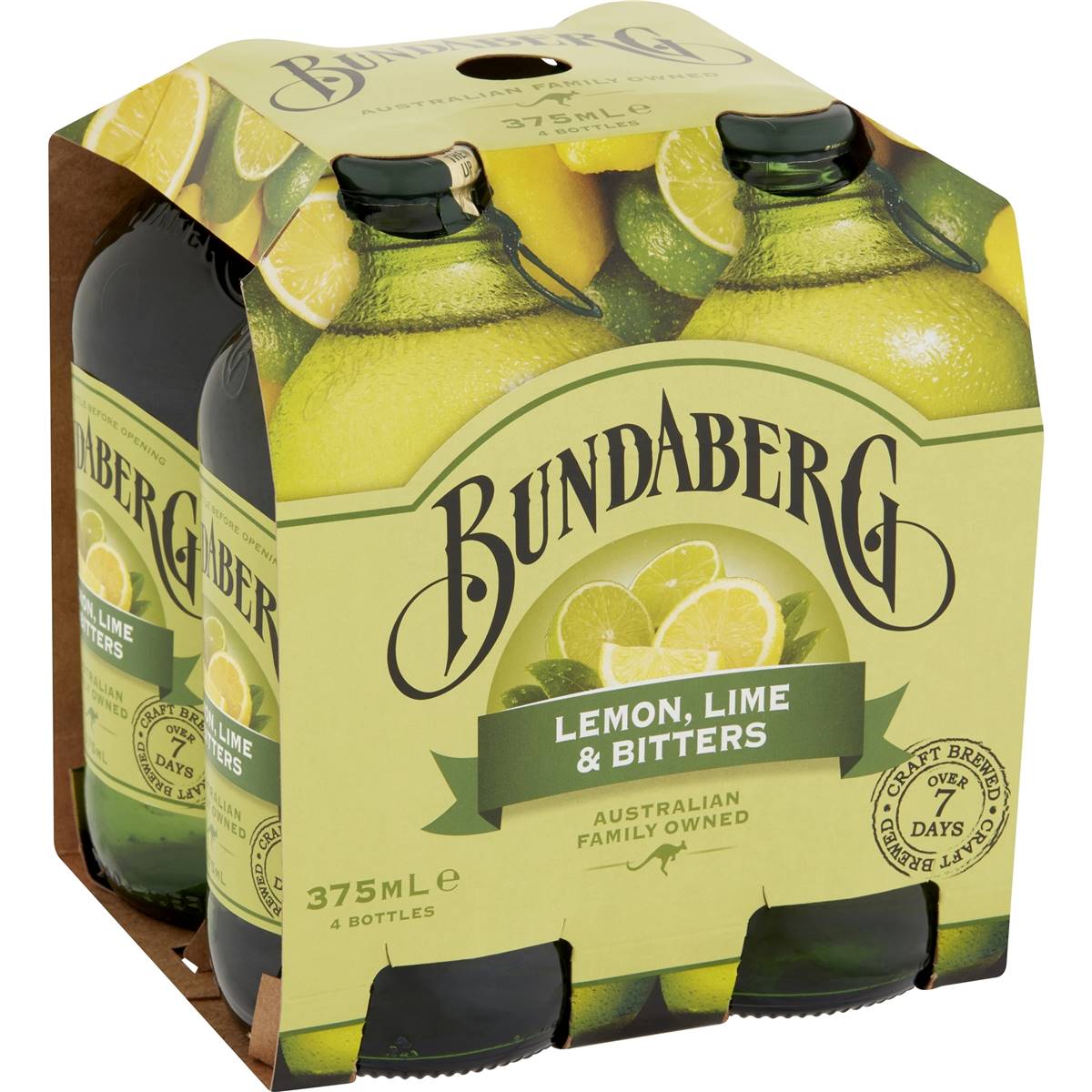 Bundaberg Lemon Lime & Bitters Bottles 4x375ml