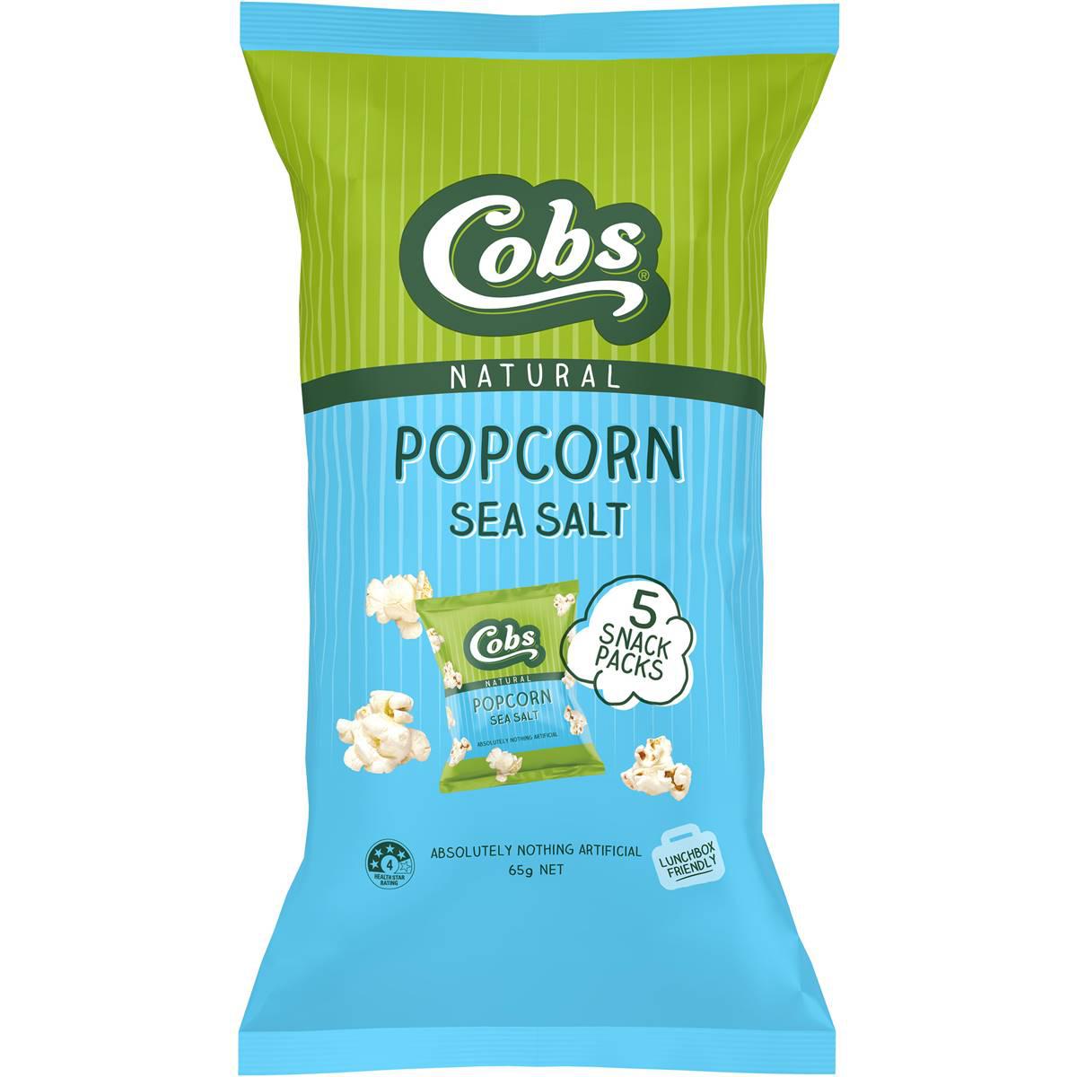 Cobs Natural Popcorn Sea Salt 5x13g